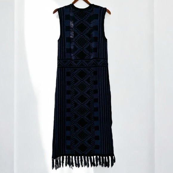 SCOTCH & SODA Black Knit Fringe Midi Hem Dress Size SMALL Sleeveless NWT $178 - Picture 10 of 12